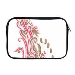 A Drawing Of A Bird With Flowers On It Apple Macbook Pro 17  Zipper Case