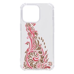 A Drawing Of A Bird With Flowers On It Iphone 13 Pro Tpu Uv Print Case