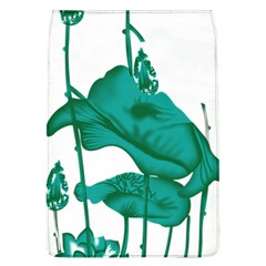 A Painting Of A Flower And A Fish On A Black Background Removable Flap Cover (l)