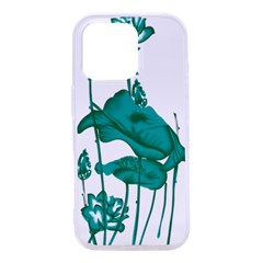 A Painting Of A Flower And A Fish On A Black Background Iphone 16 Plus Tpu Uv Print Case by catchydesignhill