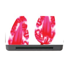 A Pair Of Red Leaves On A Black Background Memory Card Reader With Cf