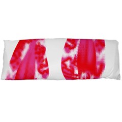 A Pair Of Red Leaves On A Black Background One Side Body Pillow Cases