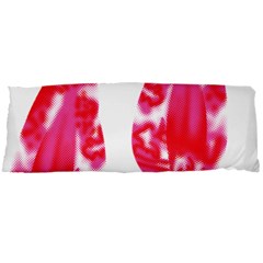 A Pair Of Red Leaves On A Black Background 21 x60  Body Pillow Case Dakimakura (two Sides)