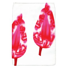 A Pair Of Red Leaves On A Black Background Removable Flap Cover (s) by catchydesignhill