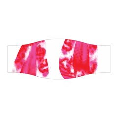 A Pair Of Red Leaves On A Black Background Stretchable Headband by catchydesignhill