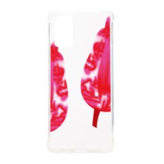 A Pair Of Red Leaves On A Black Background Samsung Galaxy S20 Plus 6 7 Inch Tpu Uv Case