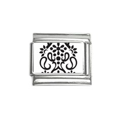 A Black And White Image Of An Ornate Design Italian Charm (9mm) by catchydesignhill