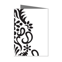 A Black And White Image Of An Ornate Design Mini Greeting Cards (pkg Of 8)