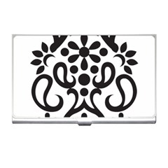 A Black And White Image Of An Ornate Design Business Card Holder