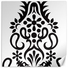 A Black And White Image Of An Ornate Design Canvas 12  X 12  by catchydesignhill