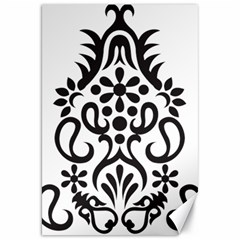 A Black And White Image Of An Ornate Design Canvas 20  X 30  by catchydesignhill