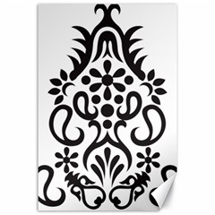 A Black And White Image Of An Ornate Design Canvas 24  X 36 