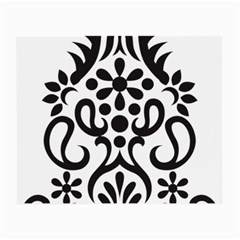 A Black And White Image Of An Ornate Design Small Glasses Cloth (2 Sides)