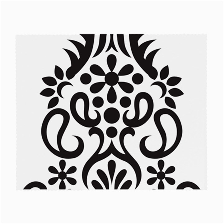 A Black And White Image Of An Ornate Design Small Glasses Cloth (2 Sides)