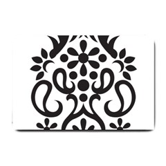 A Black And White Image Of An Ornate Design Small Doormat by catchydesignhill