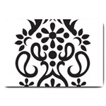 A Black And White Image Of An Ornate Design Large Doormat 30 x20  Door Mat