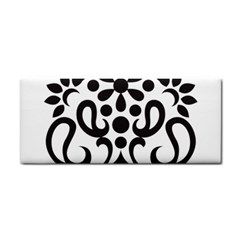 A Black And White Image Of An Ornate Design Hand Towel by catchydesignhill