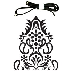 A Black And White Image Of An Ornate Design Shoulder Sling Bag