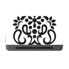 A Black And White Image Of An Ornate Design Memory Card Reader With Cf by catchydesignhill