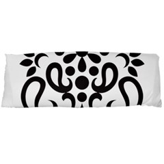 A Black And White Image Of An Ornate Design 21 x60  Body Pillow Case Dakimakura (two Sides)