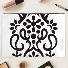 A Black And White Image Of An Ornate Design Cosmetic Bag (xxl)