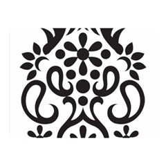 A Black And White Image Of An Ornate Design Two Sides Premium Plush Fleece Blanket (mini)