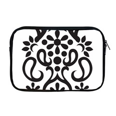 A Black And White Image Of An Ornate Design Apple Macbook Pro 17  Zipper Case by catchydesignhill