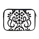 A Black And White Image Of An Ornate Design Apple MacBook Pro 17  Zipper Case Front