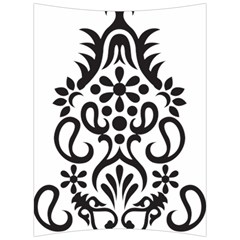 A Black And White Image Of An Ornate Design Back Support Cushion