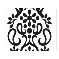 A Black And White Image Of An Ornate Design Premium Plush Fleece Blanket (large)