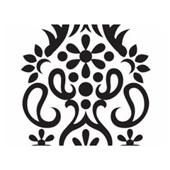 A Black And White Image Of An Ornate Design Premium Plush Fleece Blanket (extra Small)