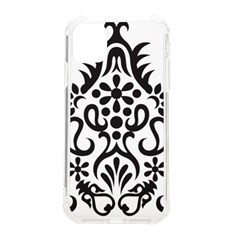 A Black And White Image Of An Ornate Design Iphone 11 Tpu Uv Print Case by catchydesignhill