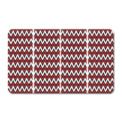 A Red And Black Zigzag Pattern On A White Background Magnet (rectangular)