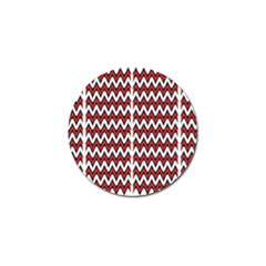 A Red And Black Zigzag Pattern On A White Background Golf Ball Marker by catchydesignhill