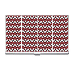 A Red And Black Zigzag Pattern On A White Background Business Card Holder by catchydesignhill