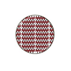 A Red And Black Zigzag Pattern On A White Background Hat Clip Ball Marker