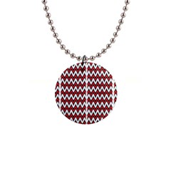 A Red And Black Zigzag Pattern On A White Background 1  Button Necklace