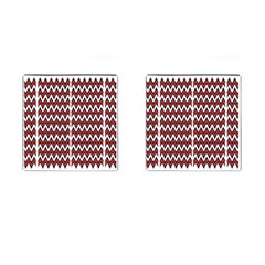 A Red And Black Zigzag Pattern On A White Background Cufflinks (square) by catchydesignhill