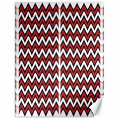 A Red And Black Zigzag Pattern On A White Background Canvas 12  X 16 