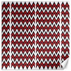 A Red And Black Zigzag Pattern On A White Background Canvas 16  X 16 