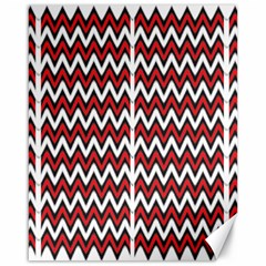 A Red And Black Zigzag Pattern On A White Background Canvas 16  X 20 