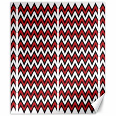 A Red And Black Zigzag Pattern On A White Background Canvas 20  X 24  by catchydesignhill