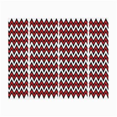 A Red And Black Zigzag Pattern On A White Background Small Glasses Cloth (2 Sides)