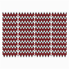 A Red And Black Zigzag Pattern On A White Background Large Glasses Cloth