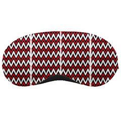 A Red And Black Zigzag Pattern On A White Background Sleep Mask