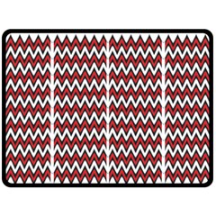 A Red And Black Zigzag Pattern On A White Background Fleece Blanket (large)