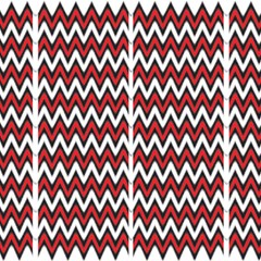 A Red And Black Zigzag Pattern On A White Background Play Mat (square) by catchydesignhill