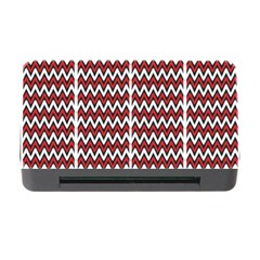 A Red And Black Zigzag Pattern On A White Background Memory Card Reader With Cf by catchydesignhill