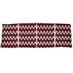 A Red And Black Zigzag Pattern On A White Background One Side Body Pillow Cases by catchydesignhill