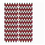 A Red And Black Zigzag Pattern On A White Background Small Garden Flag (Two Sides) Front